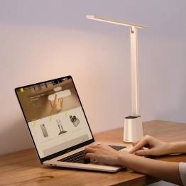  Uppladdningsbar LED-bordslampa med flera ljusstyrka och sensor - Vit