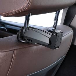  Baseus 2-i-1 iPhone mobilhållare och krok för bilens nackstöd