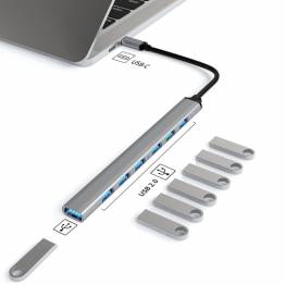 7-i-1 USB-C till 7-portars USB 3.0 Hub