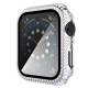 Apple Watch 1/2/3 38mm lock och skyddsglas med diamanter - Silver