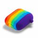 Silikonskydd för AirPods 1/2 med karbinhake - Rainbow