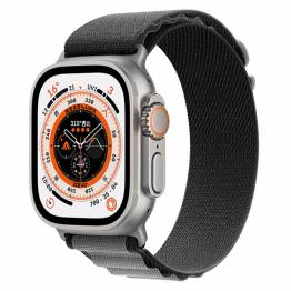 Apple Watch Ultra Nylon Loop Strap - Svart/Grå