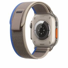 Nylon Loop rem för Apple Watch Ultra och Watch 44/45mm - Grå/Blå