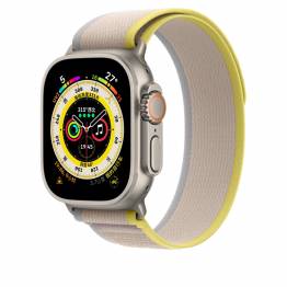  Nylon Loop rem för Apple Watch Ultra och Watch 44/45mm - Beige/Gul