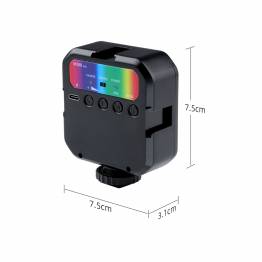  RGB fotoljus med batteri och justerbar ljusstyrka med fjärrkontroll