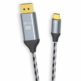  Vävd 8K USB-C för Displayport-kabel - 1m