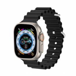 Ocean silikonrem för Apple Watch Ultra och Watch 44/45mm - Svart