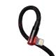 Baseus MVP 2 robust USB-C till Lightning-kabel med vinkel - 1m - Röd