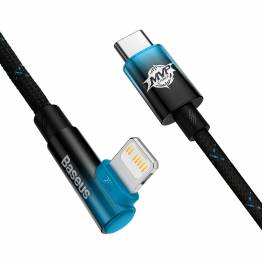  Baseus MVP 2 robust USB-C till Lightning-kabel med vinkel - 1m - Blå