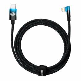 Baseus MVP 2 robust USB-C till Lightning-kabel med vinkel - 1m - Blå