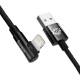 Baseus MVP robust USB till Lightning-kabel med vinkel - 1m - Svart