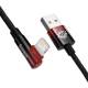 Baseus MVP robust USB till Lightning-kabel med vinkel - 1m - Röd