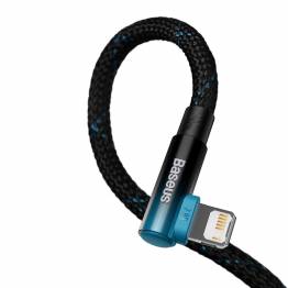  Baseus MVP robust USB till Lightning-kabel med vinkel - 1m - Blå