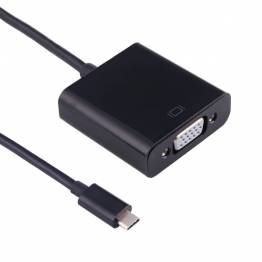  USB-C till VGA-adapter i svart
