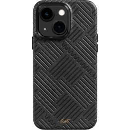 MOTIF iPhone 14 6.1" cover - Sort (Stripes)