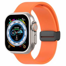 Silikonrem till Apple Watch Ultra med magnetlås - Orange