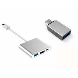 USB-C HDMI-docka och USB-C till USB-adapter