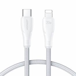 Joyroom USB-C till Lightning-kabel - 25 cm - Vitvävd