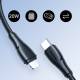 Joyroom USB-C till Lightning-kabel - 25 cm - Svartvävd