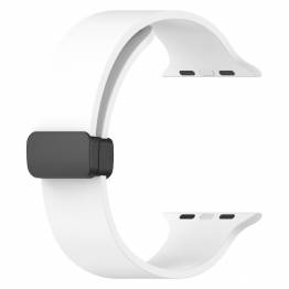  Silikonrem till Apple Watch 42/44/45/49mm med magnetlås - Vit