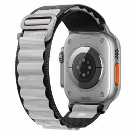Apple Watch Ultra Nylon Loop Strap - Svart/Ljusgrå