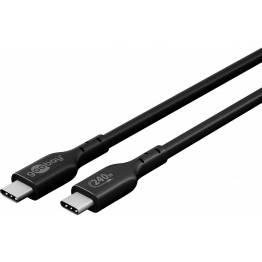 Goobay USB-C 2.0 laddnings- och datakabel 240W PD - 1m - Svart