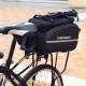 Cykelväska för bagagehållare med sidofack, regnskydd och bärrem - 35l