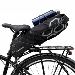 Stor sadelväska för cyklar med enkel installation - upp till 65cm och 12l