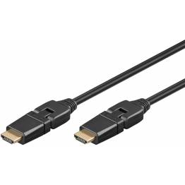 Goobay HDMI 2.0-kabel med 360° flexibla kontakter - 4K/60Hz - 1,5m