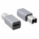 USB-C hona till USB 2.0 Type-B adapter för skrivare, skannrar etc.