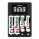 Uniross Ultra Snabb laddare för AA/AAA batterier inklusive 4 st AA2100