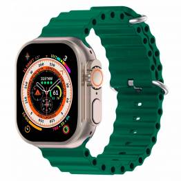 Ocean silikonrem för Apple Watch Ultra och Watch 44/45mm - Grön