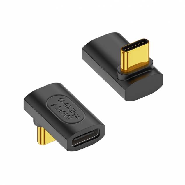 USB-C vinkeladapter USB-C 3.1 hane till hona