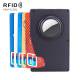 RFID-skyddad korthållare i aluminium med AirTag-hållare - Svart