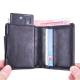 RFID-skyddad plånbok m korthållare och AirTag-hållare i synt läder - Svart