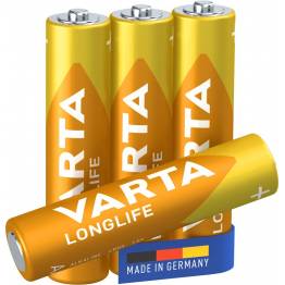 Varta Longlife alkaliska AAA-batterier - 4 st