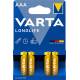 Varta Longlife alkaliska AAA-batterier - 4 st