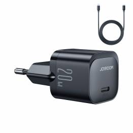 Joyroom nano 20W USB-C PD QC laddare med Lightning-kabel - Svart