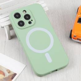  iPhone 15 Pro MagSafe silikonskal - Grön