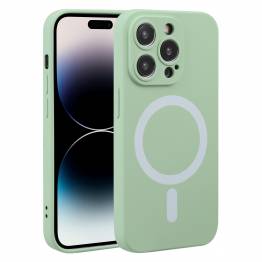 iPhone 15 Pro MagSafe silikonskal - Grön