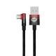 Baseus MVP robust USB till USB-C-kabel med vinkel - 2m - Röd