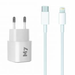  20W laddare för iPhone/iPad med USB-C PD och USB-C för Lightning-kabel