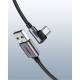 Ugreen USB till USB-C QC3.0 kabel med vinkel - 2m - Svart vävd