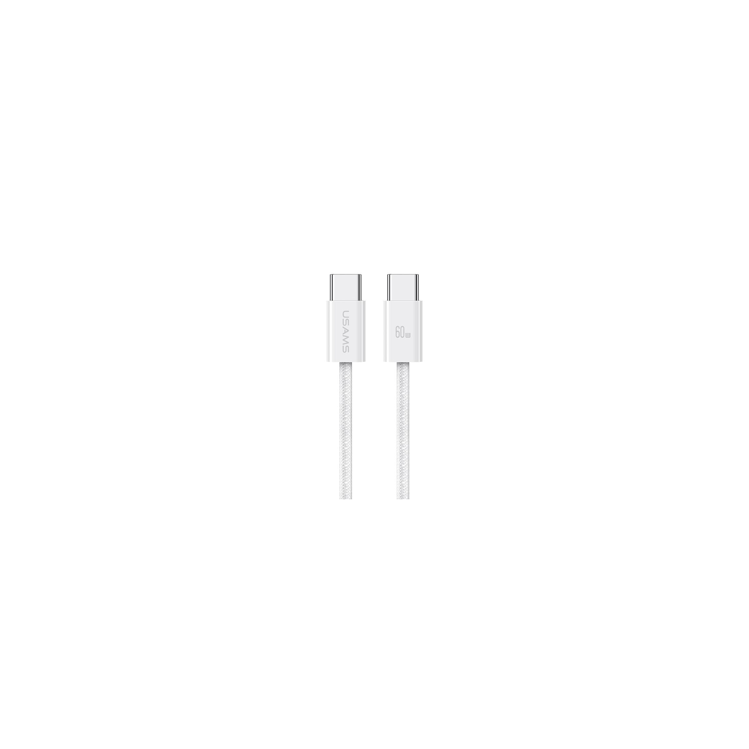Usams Vavd Usb C Kabel 60w Pd Laddningskabel 1 2m Vit