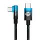 Baseus MVP robust USB till USB-C-kabel med vinkel - 2m - Röd