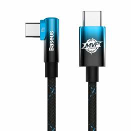  Baseus MVP robust USB till USB-C-kabel med vinkel - 2m - Röd