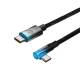 Baseus MVP robust USB till USB-C-kabel med vinkel - 2m - Röd