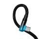 Baseus MVP robust USB till USB-C-kabel med vinkel - 2m - Röd