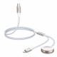 Kabel med iPhone-laddare och Apple Watch...