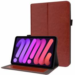 iPad Mini 6 cover med flik och Pencil utrymme - Brunt konstläder